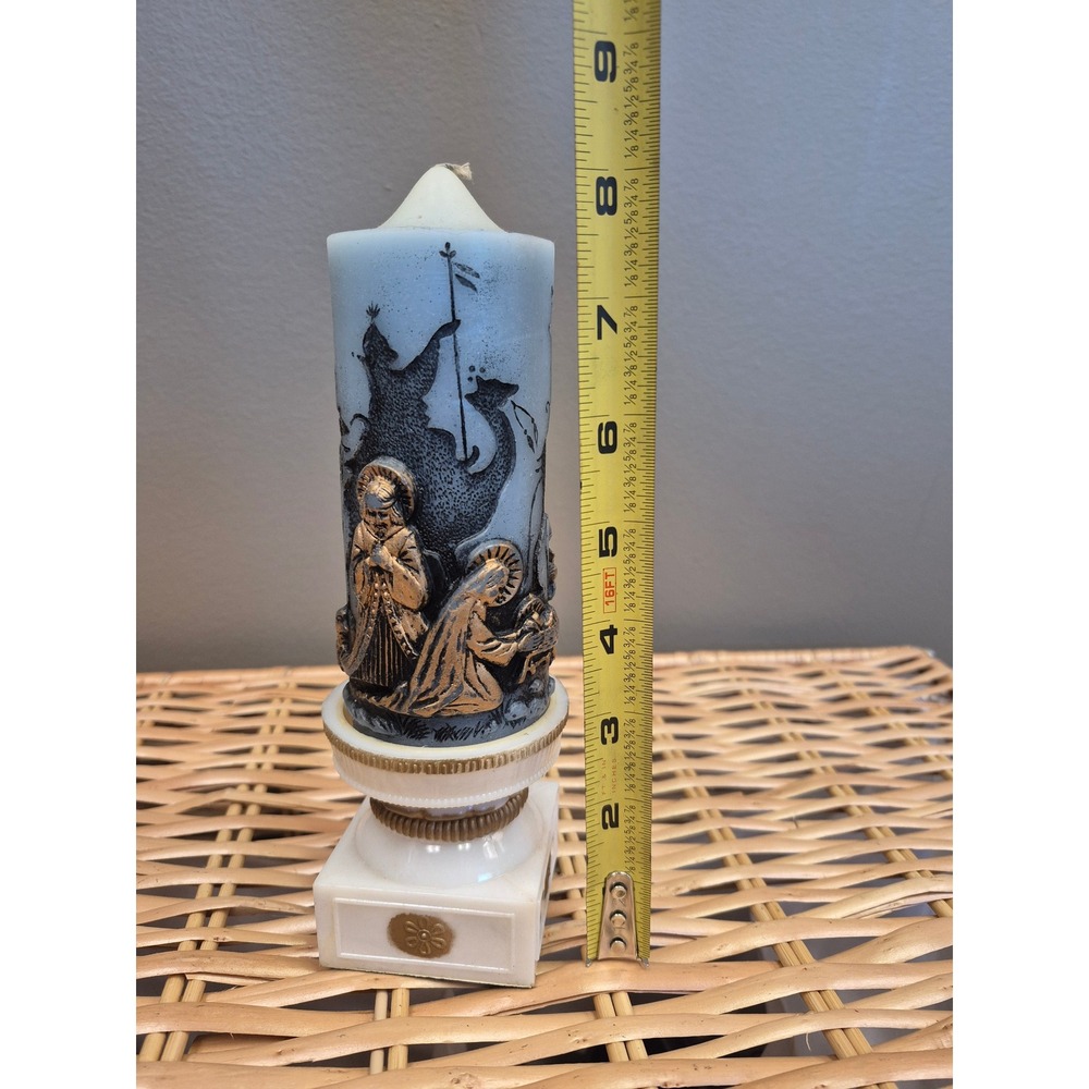 Vintage Christmas Adoration Nativity Candle Holder Holy Family Hong Kong NOS - Picture 6 of 7